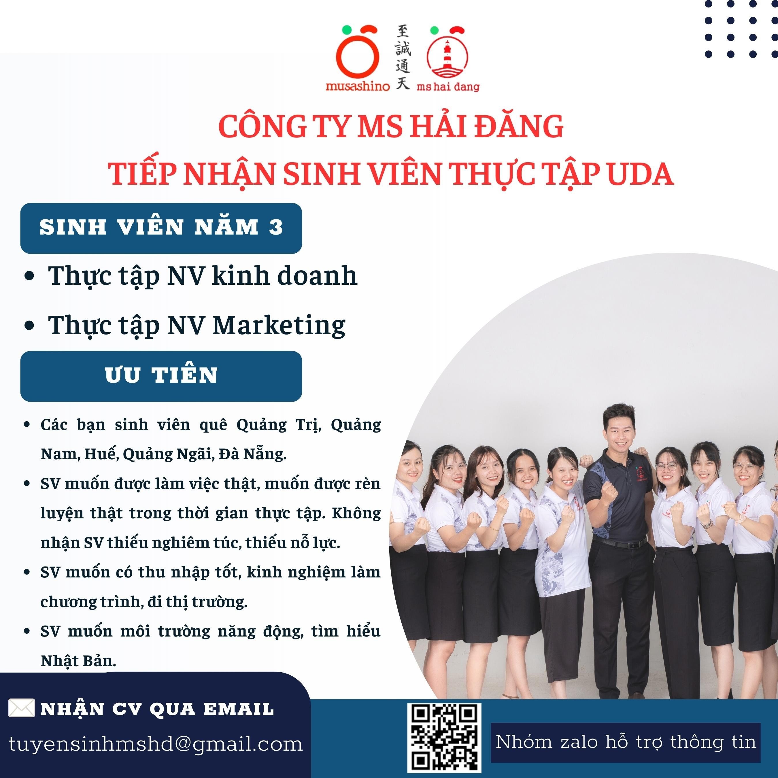 Công ty TNHH MS Hải Đăng tuyển thực tập sinh 